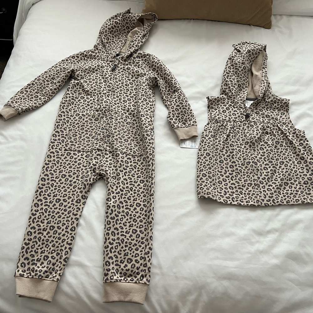 Carter's Leopard Print Kids Matching Set size 24 mo